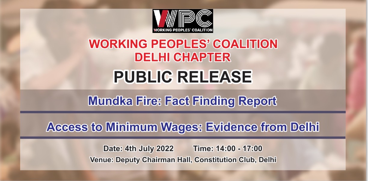 Public Release: Mundka Fire: Fact Finding Report & Access to Minimum Wages